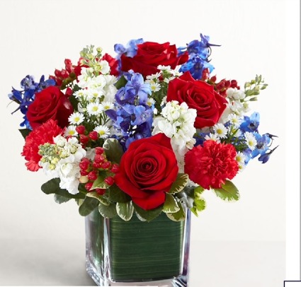 SQUARE RED/WHITE/BLUE FLOWERS FACEBOOK SPECIAL/LABOR DAY