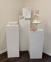 Square White Plinths  