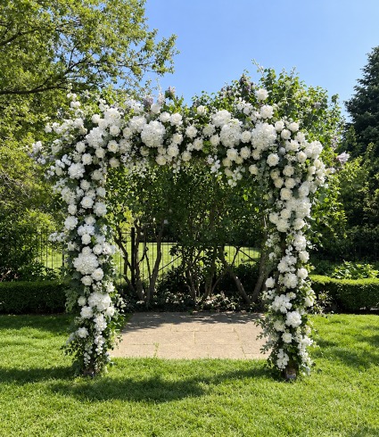 Luxury White Wedding Flower Arch 