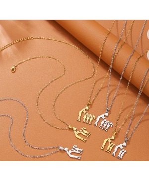 stainless steel 18k gold and silver plated Necklace mothers day 