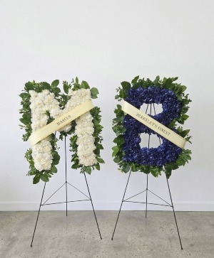 Standard Floral Letter Sympathy Arrangment