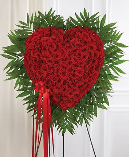 Standing Red Rose  Heart 
