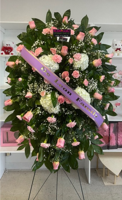 Standing Spray: White and Pink 