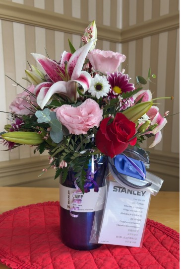 Stanley Camp Mug Floral Floral Arrangement in Saint Marys, PA | GOETZ'S FLOWERS