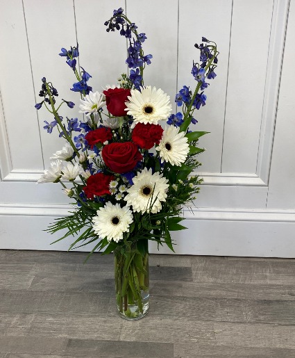 Star Spangled Style Vase Arrangement
