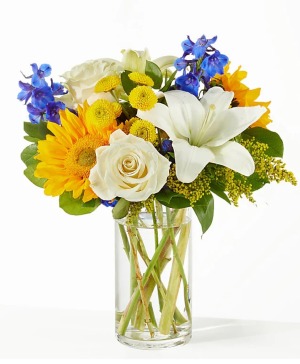Stargazing Bouquet  Sunflowers and Roses Arrangement 
