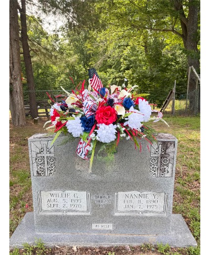Stars of Remembrance Tombstone Topper Silk