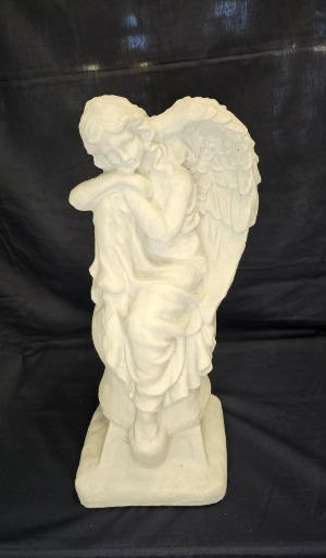 Statue - Kneeling Angel Concrete 13" 