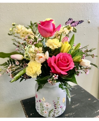STEP INTO SPRING BOUQUET VASED ARRANGEMENT