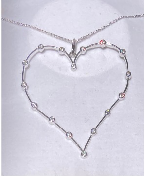 Sterling Silver Heart Necklace 
