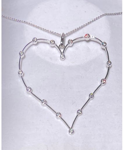 Sterling Silver Heart Necklace 
