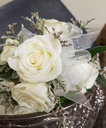 Sterling white  Wrist corsage
