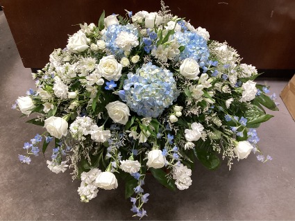 Powder Blue Casket Spray
