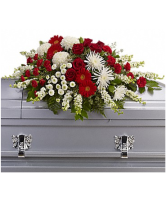 Strength & Wisdom Casket Spray Flower Arrangement