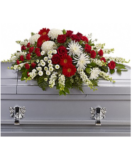 Strength & Wisdom Casket Spray Flower Arrangement