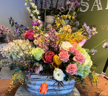 Stunning Basket Flowers Basket arrangement  in Orinda, CA | SaraBella flower shoppe