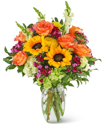 Stunning Seasonal Blooms Flower Arrangement in Nevada, IA | Flower Bed
