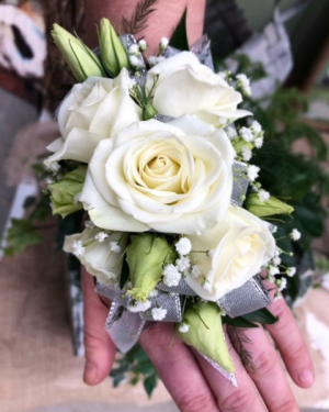 Stunning Silver Wrist Corsage
