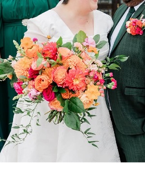 Stunning Sunset Bridal bouquet