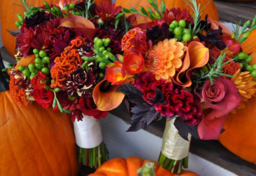 Stunning Vibrant Wedding Colors Brides Bouquet or Attendant Bouquets in Canon City, CO | TOUCH OF LOVE FLORIST AND WEDDINGS