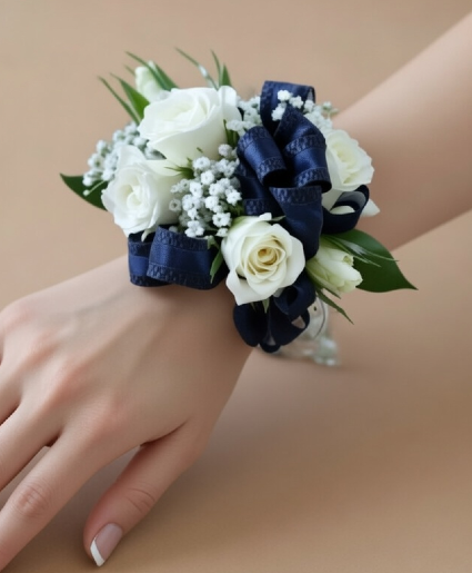 Blue Dazzle Prom Corsage