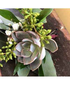 Succulent Garden Boutonniere