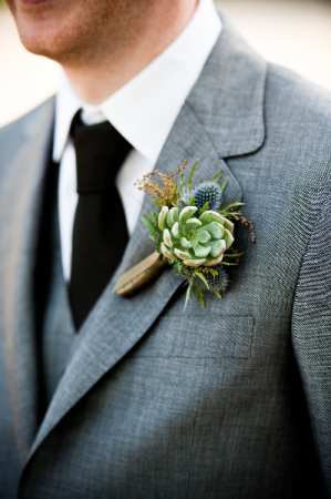 Succulent Boutonnière  