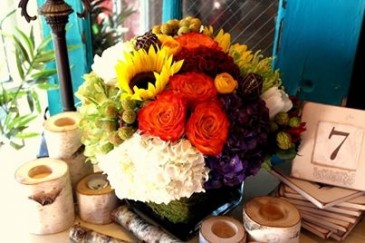 Sucker Punch Low Arrangement in Chattanooga, TN | Chantilly Lace Floral Boutique LLC