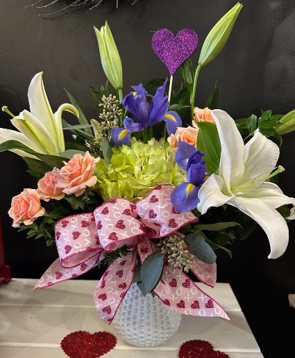 Sugar Valentine Vase arrangement