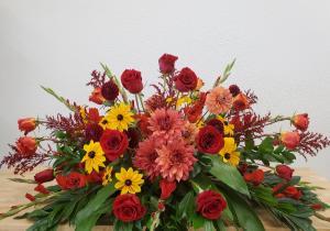 Summer Abundance Casket spray