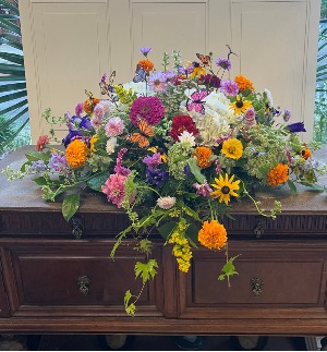 Summer at the Farm casket Spray