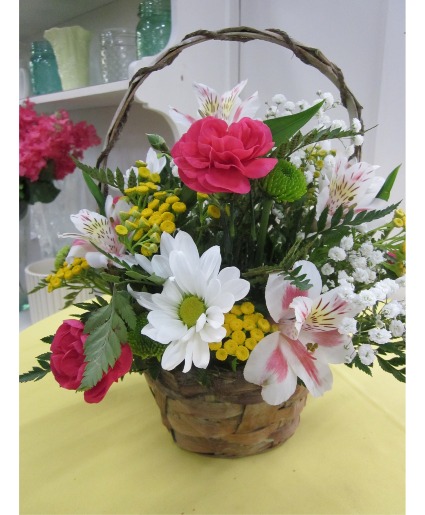 Summer Blooms Basket Arrangement