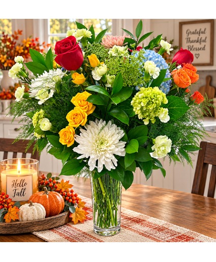 Thankful Blue, Yellow, Orange and White Filler Mix