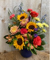 Summer Melody Arrangement in a vase 