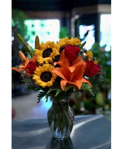 September Sun Local Sunflowers & Lilies 
