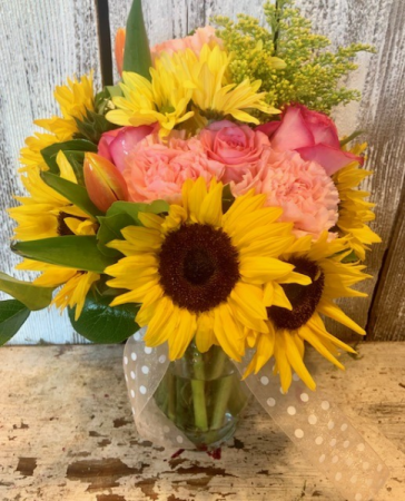 Summer  Sunflower sunflowers, tuips,roses