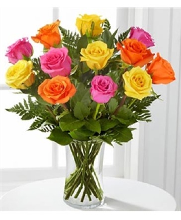 Summer Sunshine  Dozen Pet Safe Rose Arrangement in Edmonton, AB | PETALS ON THE TRAIL
