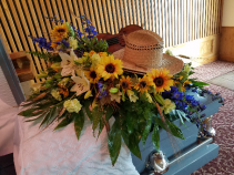 summer time casket spray