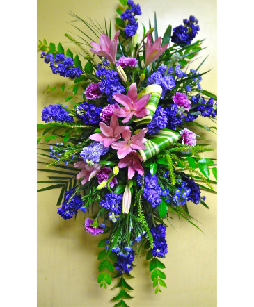 Summers Night spray Standing wall spray in Woonsocket, RI | park square florist inc.