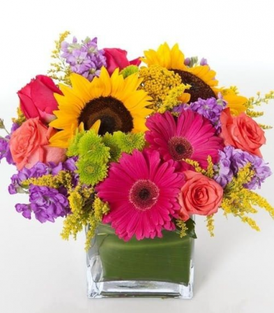 Sun Beams of St John’s  fresh arrangement