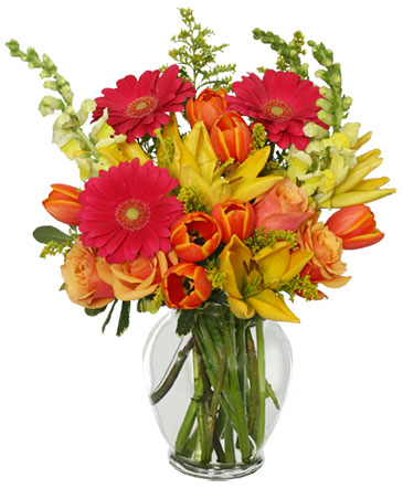 SUN-DRENCHED COLOR Arrangement in Albany, NY | Ambiance Florals & Events