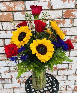 Sunflowers & Roses vase