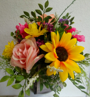 Sunflower and Rose Bouquet 
