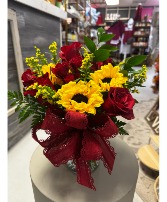 Sunflower and Rose Bouquet 
