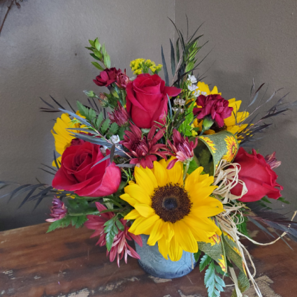Sunflower and Rose Tin