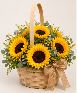 Sunflower Basket Arrangement 