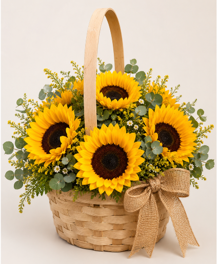 Sunflower Basket Arrangement 