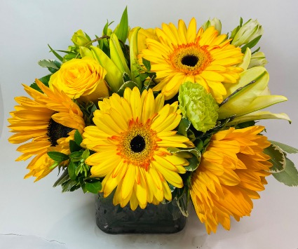 Sunflower Blooms Vase 