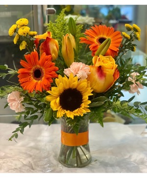 Sunflower Brights  Vase 