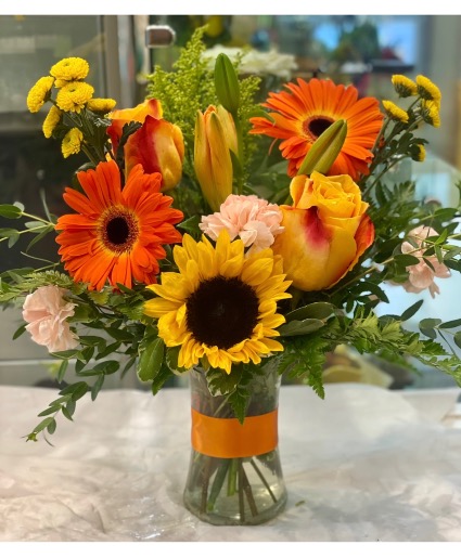 Sunflower Brights  Vase 